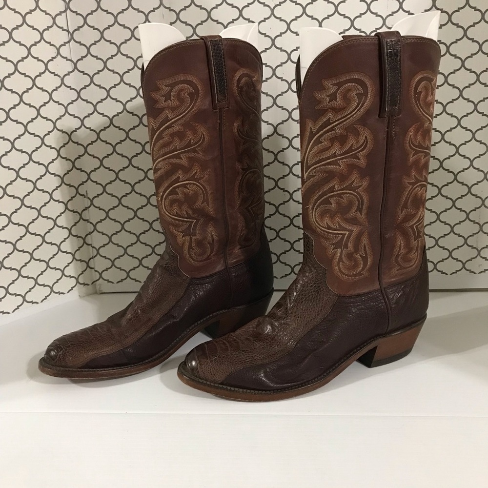 Lucchese Brown Leather Cowboy Boots Men’s Size 9.5D